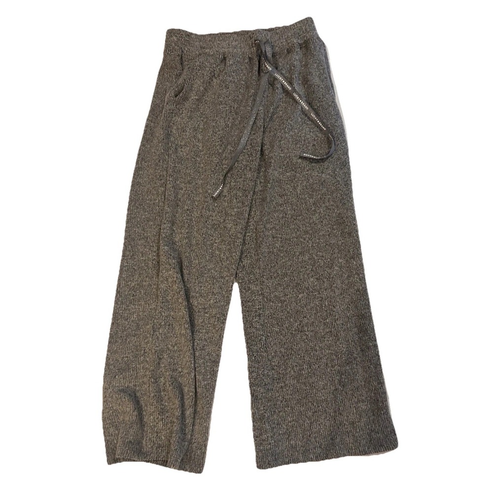 Lucky Brand Lounge Pants Women's Medium Pull-On Super Soft Gray Pockets Sleep